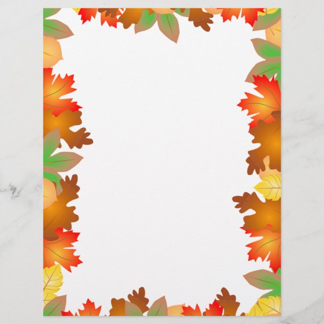 Colourful Autumn Leaves - Letterhead (Front)
