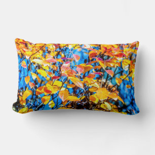 Colourful Autumn Leaves Lumbar Cushion