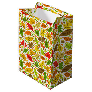Colourful Autumn Leaves Medium Gift Bag