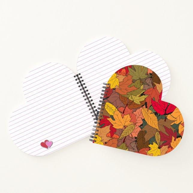 Colourful autumn leaves notebook (Inside)