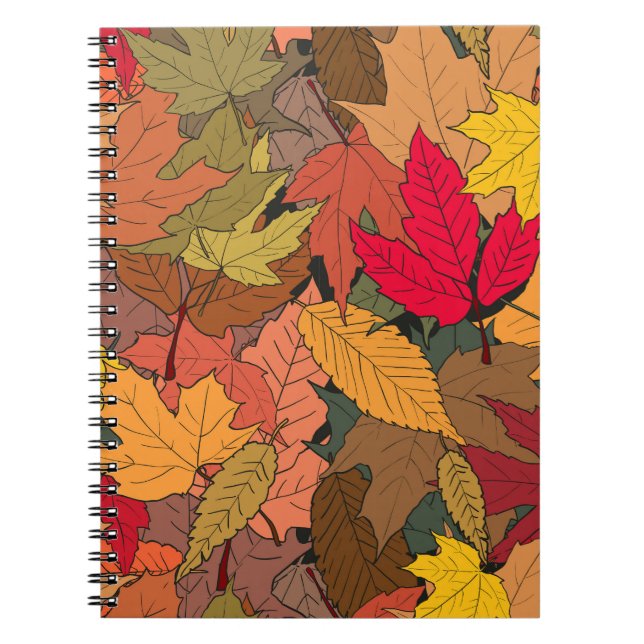 Colourful autumn leaves notebook (Front)