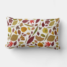 Colourful Autumn Leaves on White