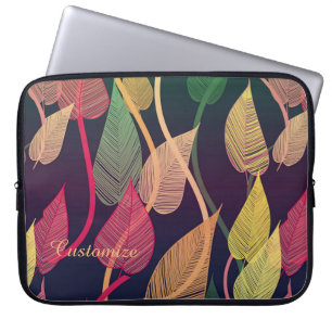 Colourful Autumn Leaves Pattern Laptop Sleeve