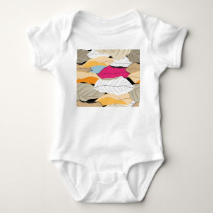 Colourful autumn leaves, seamless pattern. baby bodysuit