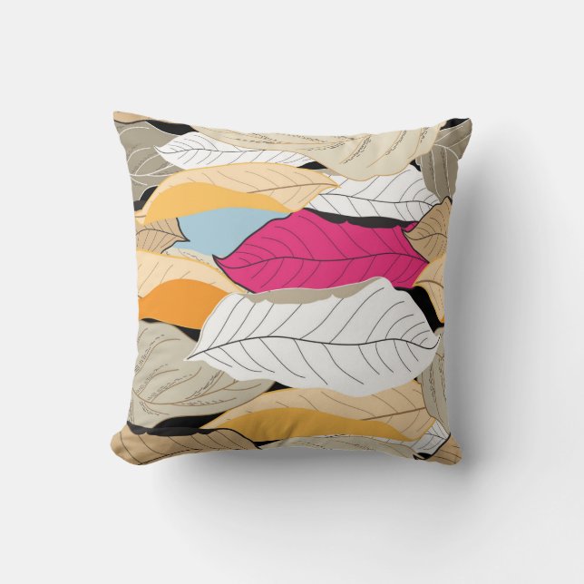 Colourful autumn leaves, seamless pattern. cushion (Front)