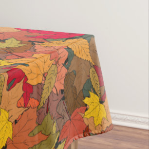 Colourful autumn leaves tablecloth