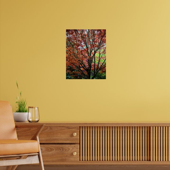 Colourful Autumn Maple Tree Leaves Poster (Living Room 2)