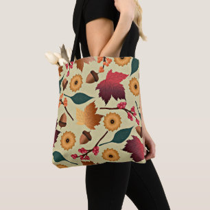 Colourful Autumn Pattern Tote Bag