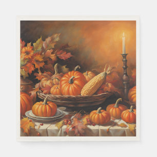 Colourful Autumn Pumpkins Napkin