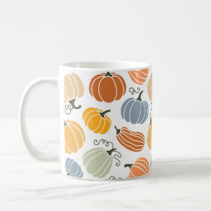 Colourful Autumn Pumpkins Pattern Coffee Mug