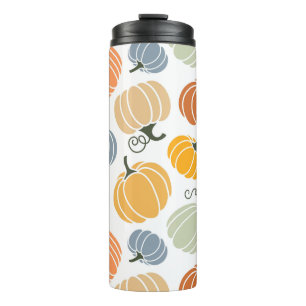Colourful Autumn Pumpkins Pattern Thermal Tumbler
