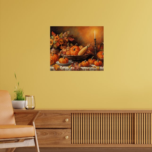 Colourful Autumn Pumpkins Poster (Living Room 2)