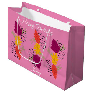 Colourful Autumn Rustic Large Gift Bag