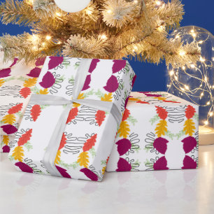 Colourful Autumn Rustic Wrapping Paper