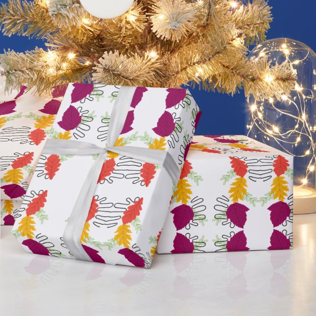 Colourful Autumn Rustic  Wrapping Paper (Holidays)