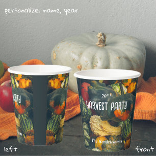 Colourful autumn squash and pumpkins Paper Cups