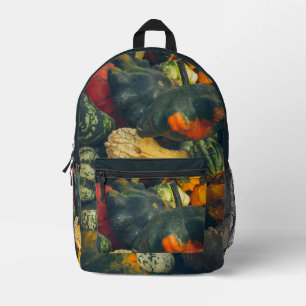 Colourful autumn squash and pumpkins Printed Backpack