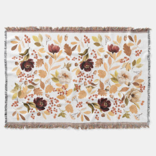 Colourful Autumn Throw Blanket