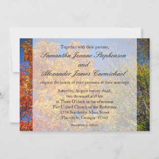 Colourful Autumn Trees Invitation