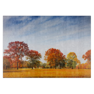 Colourful Autumn Trees Landscape Fall Season Cutting Board
