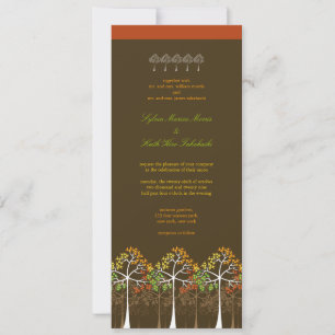 Colourful Autumn Trees Woodland Fall Wedding Invit Invitation