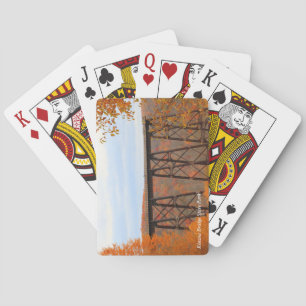 Colourful Autumn View of Kinzua Bridge Skywalk Playing Cards