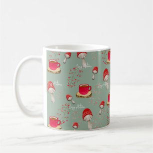 Colourful autumn watercolor pattern coffee mug