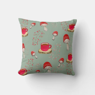 Colourful autumn watercolor pattern cushion