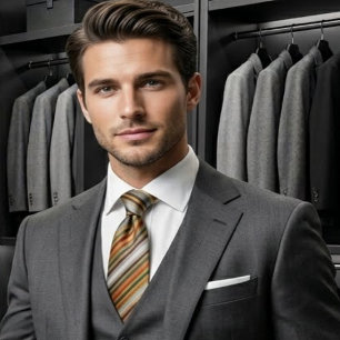 Colourful Autumn Winter Coloured Diagonal Stripes Tie