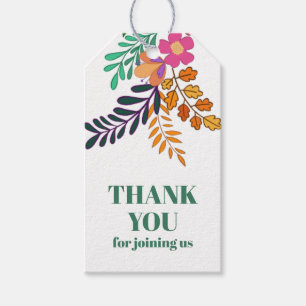 Colourful Autumn Women's Thank You Gift Tags