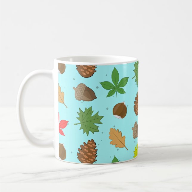Colourful Autumnal Season - Nature Pattern   Coffee Mug (Left)