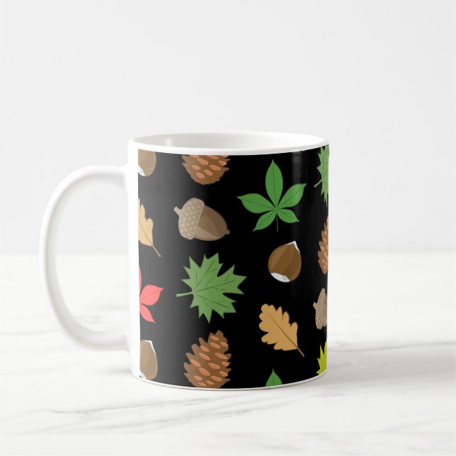 Colourful Autumnal Season - Nature Pattern   Coffee Mug (Left)