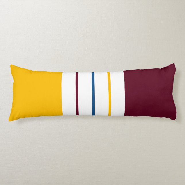 Colourful Autumnal Stripes Body Cushion (Front)
