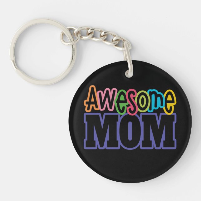 Colourful Awesome Mum Mother's Day | Keychain (Front)