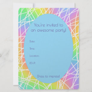 Colourful Awesome Party Invitation