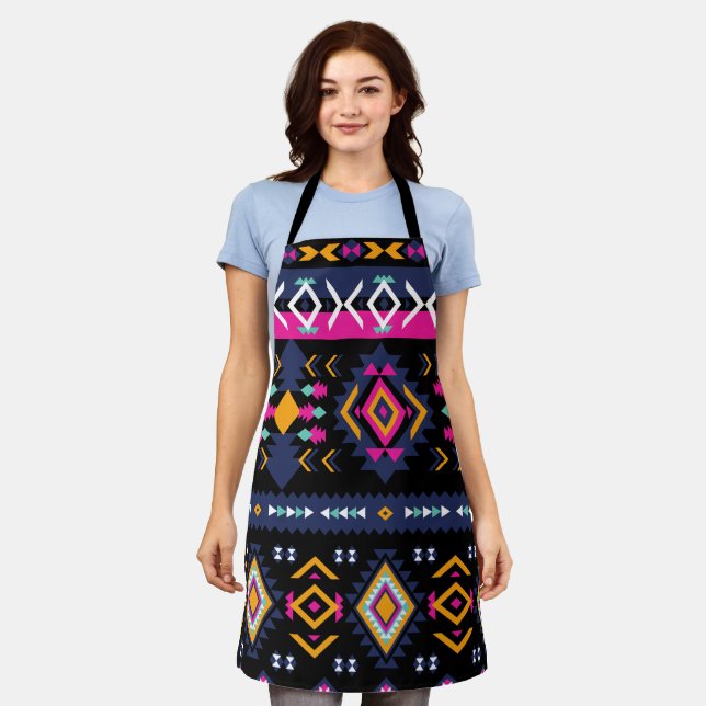 Colourful Aztec Apron (Worn)