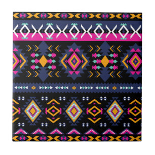 Colourful Aztec Ceramic Tile