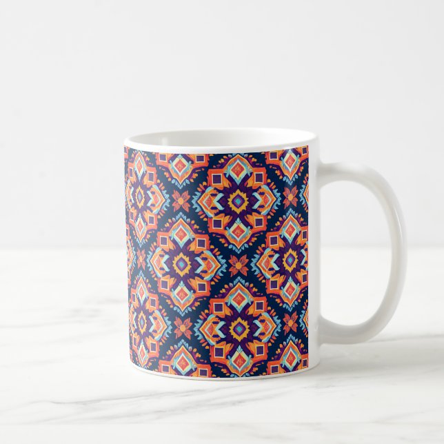 Colourful Aztec Geometric Pattern Coffee Mug (Right)