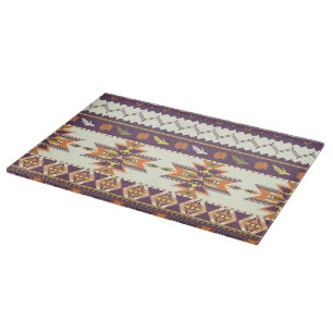 Colourful aztec pattern cutting board