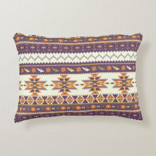 Colourful aztec pattern decorative cushion