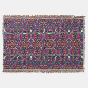Colourful Aztec pattern home decor throw blanket