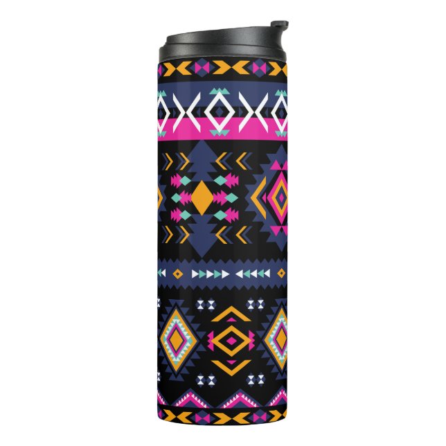 Colourful Aztec Thermal Tumbler (Rotated Left)