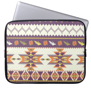 Colourful Aztec: vibrant seamless pattern. Laptop Sleeve