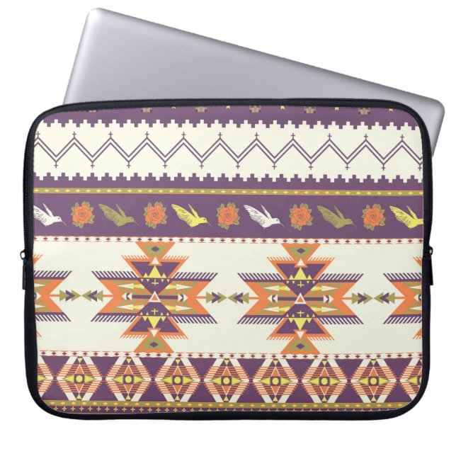 Colourful Aztec: vibrant seamless pattern. Laptop Sleeve (Front)