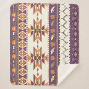 Colourful Aztec: vibrant seamless pattern. Sherpa Blanket