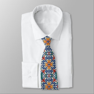 Colourful Azulejos Pattern Tie