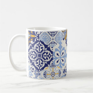 Colourful Azulejos tiles: hand-drawn pattern. Coffee Mug