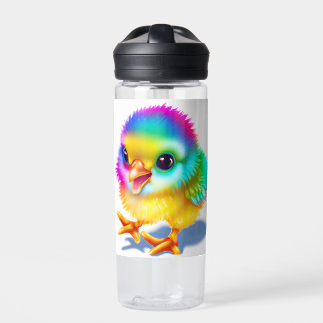 Colourful Baby Chicken Water Bottle (Front)