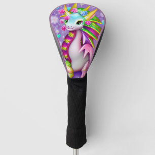 Colourful Baby Dragon Golf Head Cover