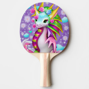 Colourful Baby Dragon  Ping Pong Paddle